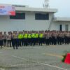Kapolres Belawan Pimpin Pelatihan Sispamkota Guna Pengamanan Pemilu di Lapangan Pelindo Regional