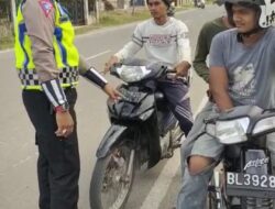 Satlantas Polres Pidie Jaya Laksanakan Strong Point’ dan Patroli Hanting