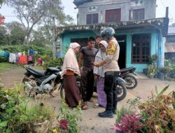 Bhabinkamtibmas Polsek Bandar Menyampaikan Pesan Kamtibmas di Kecamatan Bandar