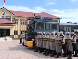 Jelang Pemilu 2024, Satsamapta Polres Pidie Jaya Gelar Latihan Dalmas