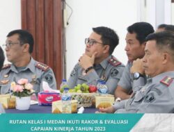 Optimalkan Capaian Kinerja, Rutan Kelas I Medan Ikuti Rakor & Evaluasi Capaian Kinerja Tahun 2023.