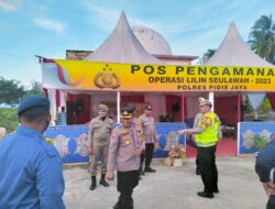 Kapolres Pidie Jaya Sambut Kunjungan Dirlantas Polda Aceh Pengecekan Kesiapan Operasi Lilin Seulawah 2023