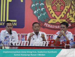 Untuk Implementasikan Zona Integritas, Kadivmin Kumham Sumut Kunjungi Rutan I Medan.