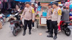 Personel Polsek Bandar Melaksanakan Patroli di Pasar Tradisional Pondok Baru