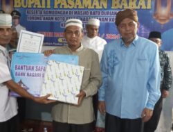Tim Safari Ramadhan 1445 H Bupati Pasbar Hamsuardi  Kunjungi Masjid Durian Tibarau Kinali Disambut Anggota DPRD Daliyus, Bupati : Perekat pemerintah dan rakyat