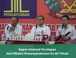 “Rapat internal persiapan HBP ( Hari Bhakti Pemasyarakatan ) ke 60 yang akan di gelar pada hari Sabtu, 27 April 2024 di Rutan Kelas 1 Medan”