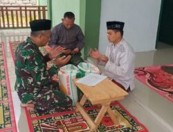 Prajurit TNI Kumpulkan Zakat Fitrah di Musholah Al Muttaqin Kodim 0119-Bener Meriah