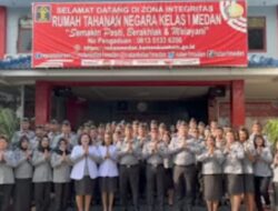 Rutan kelas 1 Medan Menggelar Apel Perdana Setelah Libur Lebaran