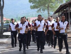 Jaga Kebugaran Dan Ketahanan Tubuh, Personel Polres Bener Meriah Laksanakan Olahraga Pagi
