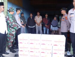 Kapolres Bener Meriah Salurkan Bantuan Sosial Kepada Korban Kebakaran Rumah di Kampung Bahgie Bertona Kecamatan Bandar