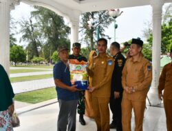 Dinas Pangan, pertanian kelautan dan perikanan kota Langsa menggelar pasar pangan murah di pusatkan di lapangan merdeka.
