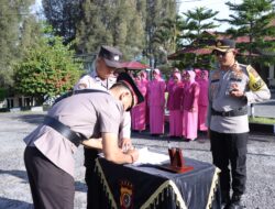 Upacara Serah Terima Jabatan Serta Pengambilan Sumpah Jabatan Kapolsek Bandar Polres Bener Meriah