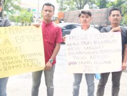 Aksi BMP Sumut, Meminta Kejati Sumut Agar Memanggil Kadis Lingkungan Hidup dan Kepala BPBD Langkat.