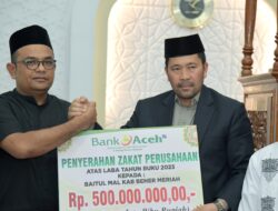 Bank Aceh Syariah Cabang Bener Meriah Serahkan Zakat ke Baitul Mal Sebesar 500 Juta