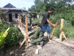 Koramil 03/TMG: Karbak  Bangun Jembatan Warga