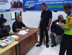 Satlantas Polres Aceh Tengah Dan Stakeholder Terkait Lakukan Cek Urin Supir Bus Angkutan Umum