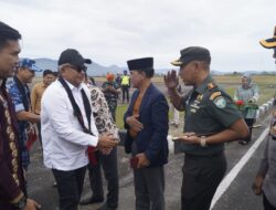 Dandim 0119/BM Bersama Forkopimda Sambut Rombongan Aspotdirga KASAU Bersama Pj. Gubernur Aceh.