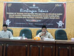 KPU Pasaman Barat Laksanakan Bimtek PPK Dan PPS Persiapan PSU DPD Sumatera Barat