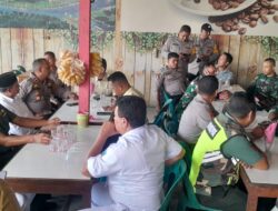 Kapolsek Bandar Baru Sambut Kunjungan Danton Yonif 113/JS dan Muspika dalam Rangka HUT Polri Ke-78