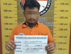 Sat Narkoba Polres Pelabuhan Belawan Berhasil Ringkus 2 Pengedar Narkoba di Desa Manunggal.