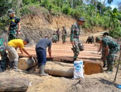 Dansatgas TMMD, Targetkan Akses Jembatan Satu Pekan Ke depan Akan Tersambung
