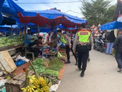 Ciptakan Rasa Aman berwajib Pusat Pasar, Sat Samapta Rutin Patroli