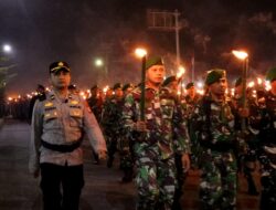 Kapolres Bener Meriah Memimpin Upacara Taptu dan Pawai Obor Memperingati Kemerdekaan RI ke-79