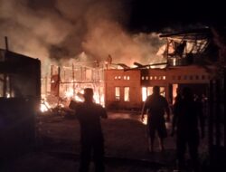 Kebakaran Satu Unit Rumah di Kampung Datu Beru Kecamatan Timang Gajah