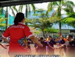 Warga Binaan Lansia, Melaksanakan Kegiatan Senam Di Rutan Kelas I Medan.