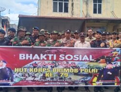 Menyambut HUT Korps Brimob Polri Ke 79 Tahun Kompi2 Batalyon B pelopor Satbrimob Polda Aceh Gelar’ Baksos Bersihkan Pusat Pasar Kota Langsa.