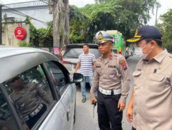 Satlantas Polrestabes Medan Gelar Operasi Penindakan Tilang dan Pembayaran Pajak Kendaraan di Jalan T. Amir Hamzah.