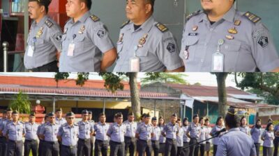 Tingkatkan Kedisiplinan dan Kesiapan Kerja Pegawai,Rutan Kelas 1 Medan Rutin Gelar Apel Pagi.