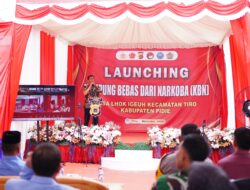 Dirresnarkoba Polda Aceh Luncurkan secara Serentak 23 Kampung Bebas Narkoba di Pidie.