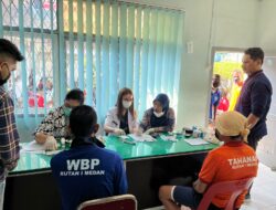 Rutan Kelas I Medan, Melaksanakan Skrining HIV Pada Puluhan Warga Binaan.