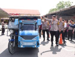 Sambut Tahun Baru 2025 58 Personil Polres Binjai Kenakan Pangkat Baru.