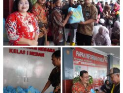 Ada 600 Paket Bansos Dibagikan Kepada Keluarga Warga Binaan Rutan Kelas I Medan.