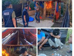 Tetap Gigih Selamatkan generasi Muda, Polres Binjai Ratakan Barak Narkoba Di Tunggorono.