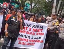 LSM TKN Kompas Nusantara dan LSM Penjara Sumut Gelar Aksi Demonstrasi Menuntut Hak Pesangon Eks Karyawan PT Medan Canning.