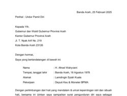 Beredar, Surat Pengunduran Diri Hoaks Deputi di BPMA