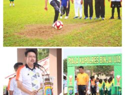 Rebut Piala Kapolres Binjai,Turnamen Sepak Bola U.14 Dibuka.