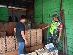 Pastikan Harga Kebutuhan Pokok Stabil, Babinsa Komsos ke Grosir Telur
