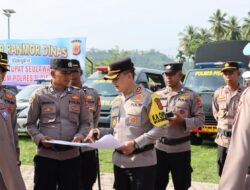 Jamin Keamanan dan Kenyamanan Pemudik, Polres Pidie Jaya Gelar Apel Kendaraan Dinas
