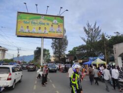 Personel Polres Aceh Tengah Laksanakan Pengamanan Dan Pengaturan Arus Lalulintas Shalat Idul Fitri 1446 H