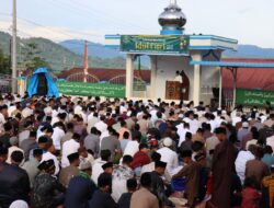 Shalat Ied Bersama Masyarakat Di Burni Bius, Ini Sambutan Kapolres Aceh Tengah Sebelum Shalat Idul Fitri 1446 H