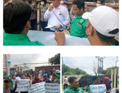 PD GPA Kota Medan melakukan aksi Di Polda Sumatera Utara terkait Pemagaran Fasilitas umum di Desa Sampali.