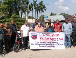 Terenyuh Ikut Berduka, Pasbar King,’s Club gelar aksi sosial bantu warga Muaro Kiawai Hilir