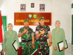 Kepala Staf Kodim 0119/BM Pimpin Upacara Korps Raport Dua Perwira Pindah Satuan