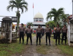 PAM Paripurna DPRD dalam rangka Pengumuman Penerapan Paslon Bupati dan Wakil Bupati Terpilih berlangsung aman.