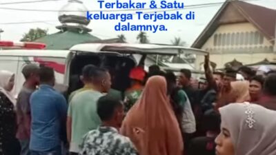 Jeritan Histeris Satu Keluarga Tersembam Dalam Kobaran Api Yang Membakar Ruko.