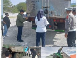 Satlantas Polres Bener Meriah Menggelar Sosialisasi Kepada Sopir Truk Angkutan Barang